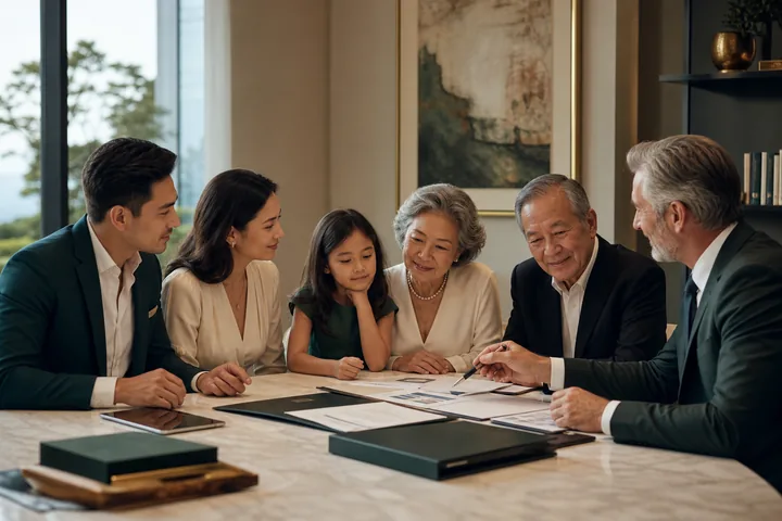 International family enjoying everyday life in Malaysia