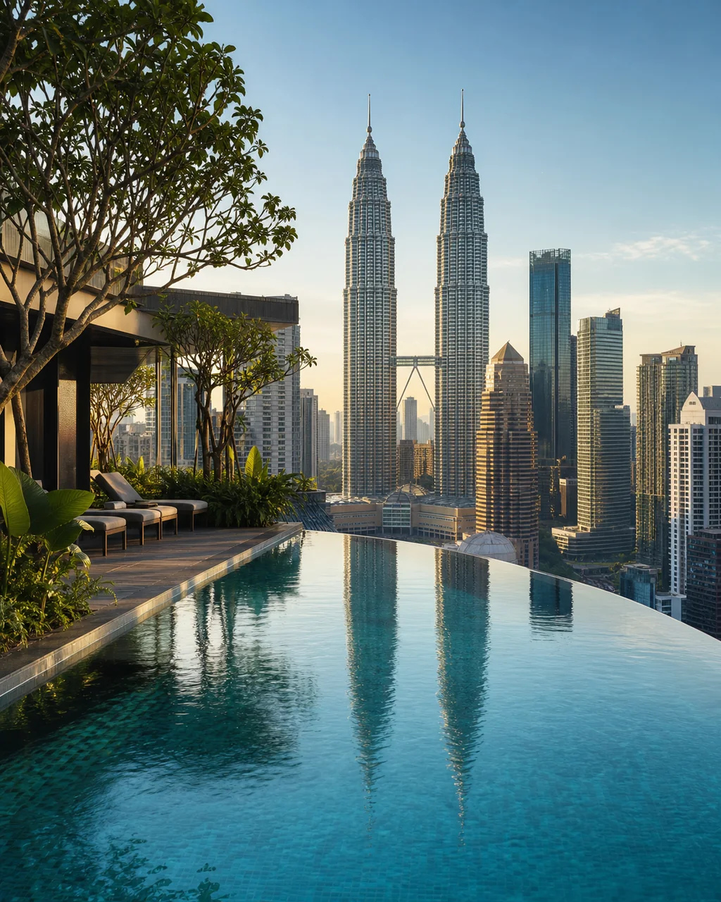 Relaxed urban lifestyle overlooking Kuala Lumpur